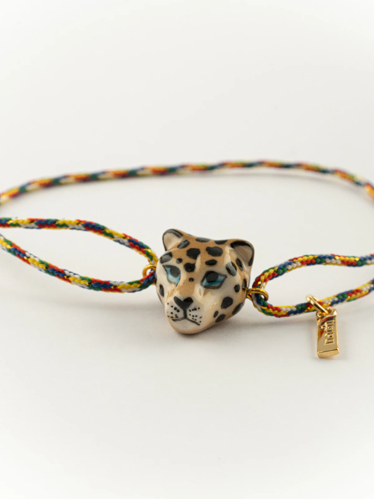 Bracelet cordon multicolore léopard - Image 3