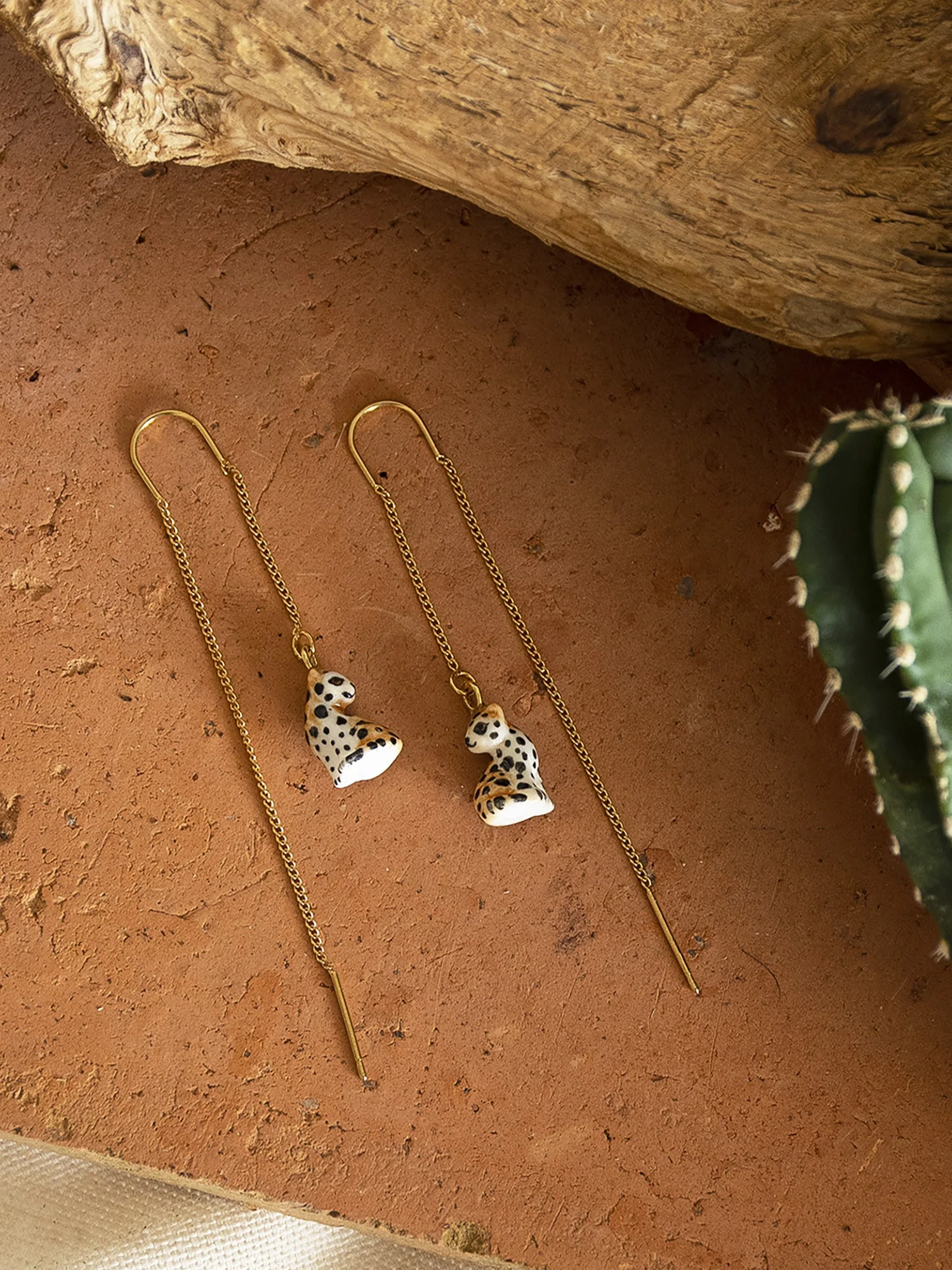 Longues boucles d'oreilles léopard - Image 4