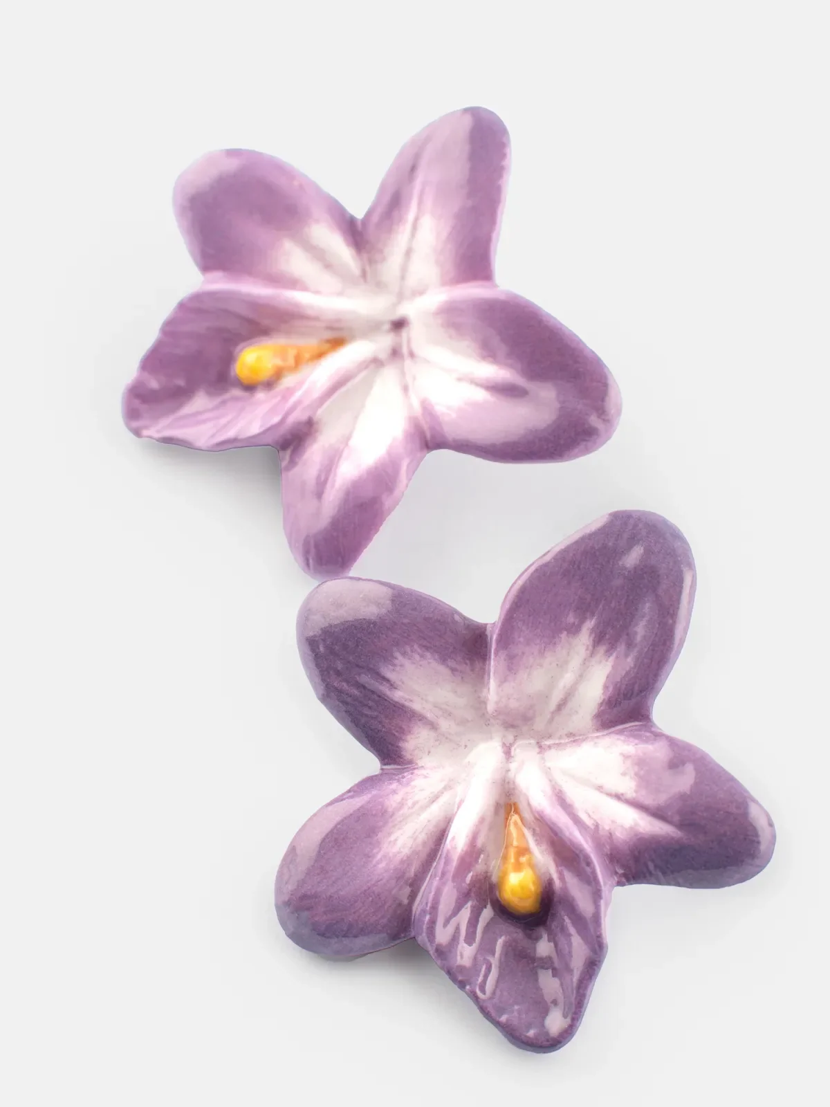 Boucles d'oreilles puces - Violette - Image 4